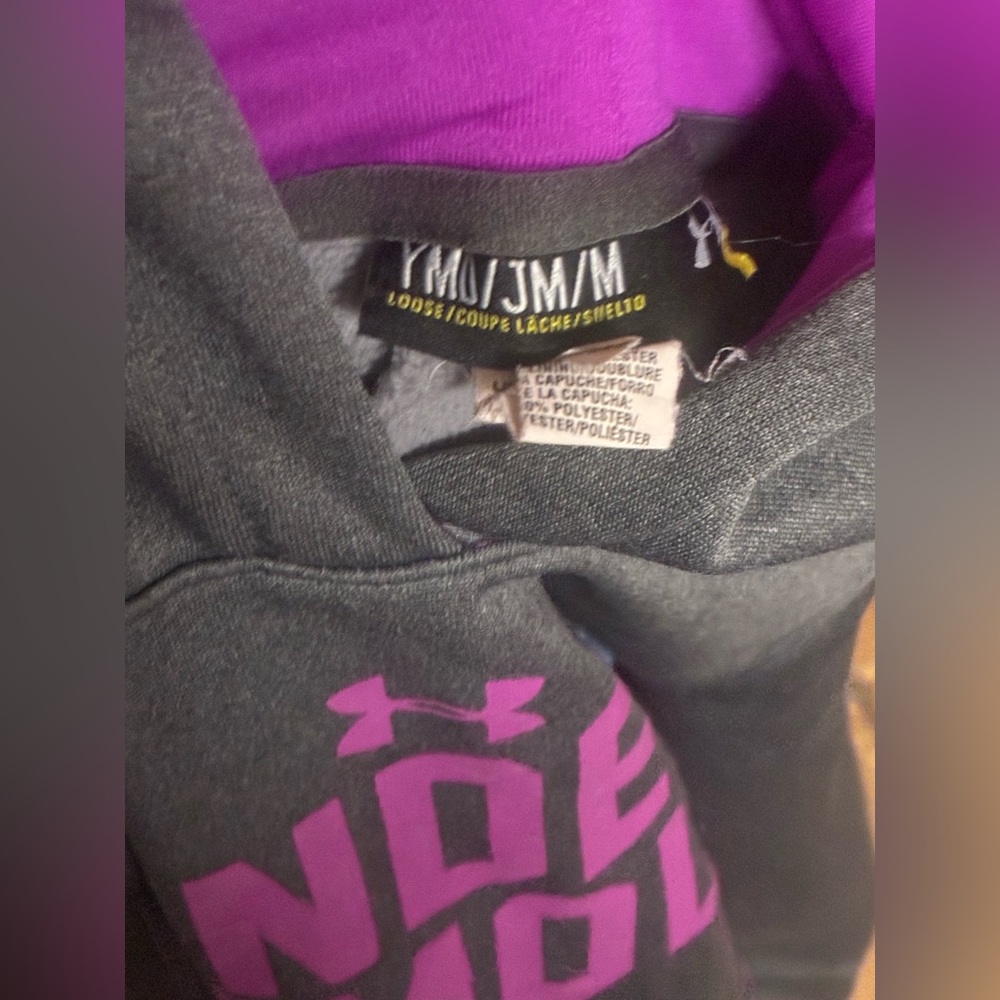 Under Armour gray and purple hoodie youth size medium